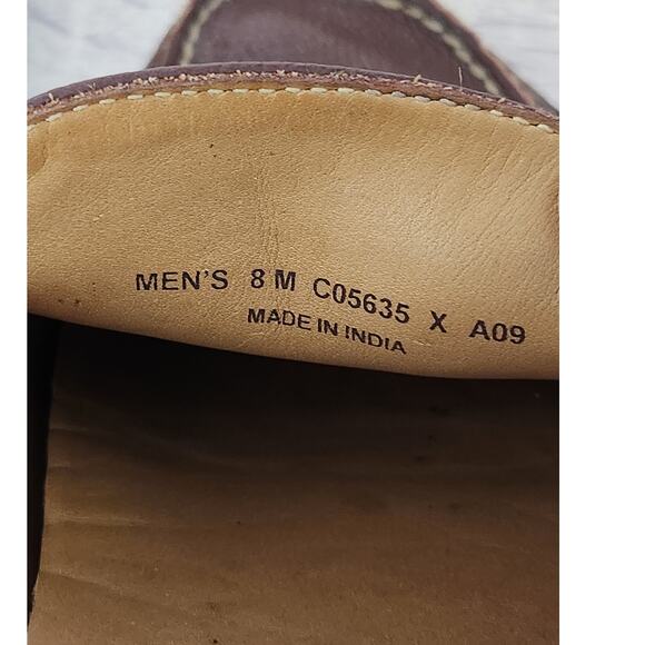 Cole Haan Men's Size 8 Brown Leather Dress Shoes Square Toe Slip On Shoes C05635 - Picture 9 of 10